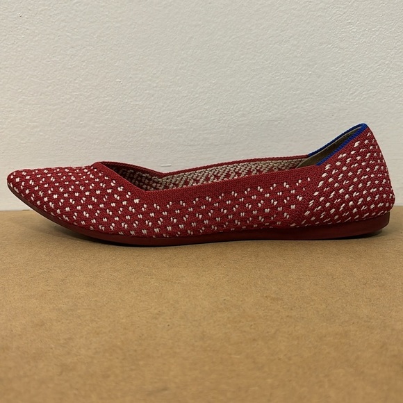 Rothy’s Red Apple Honeycomb Pointed Toe Ballet Flats Size 7 - Picture 4 of 7